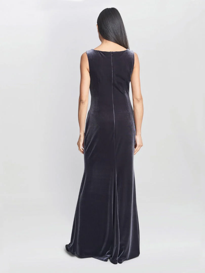Gina Bacconi Selena Velvet Maxi Dress - Image 2