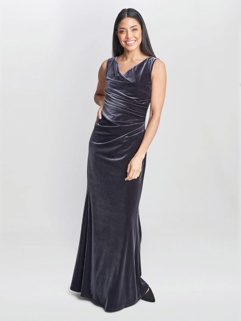 Gina Bacconi Selena Velvet Maxi Dress - Image 4