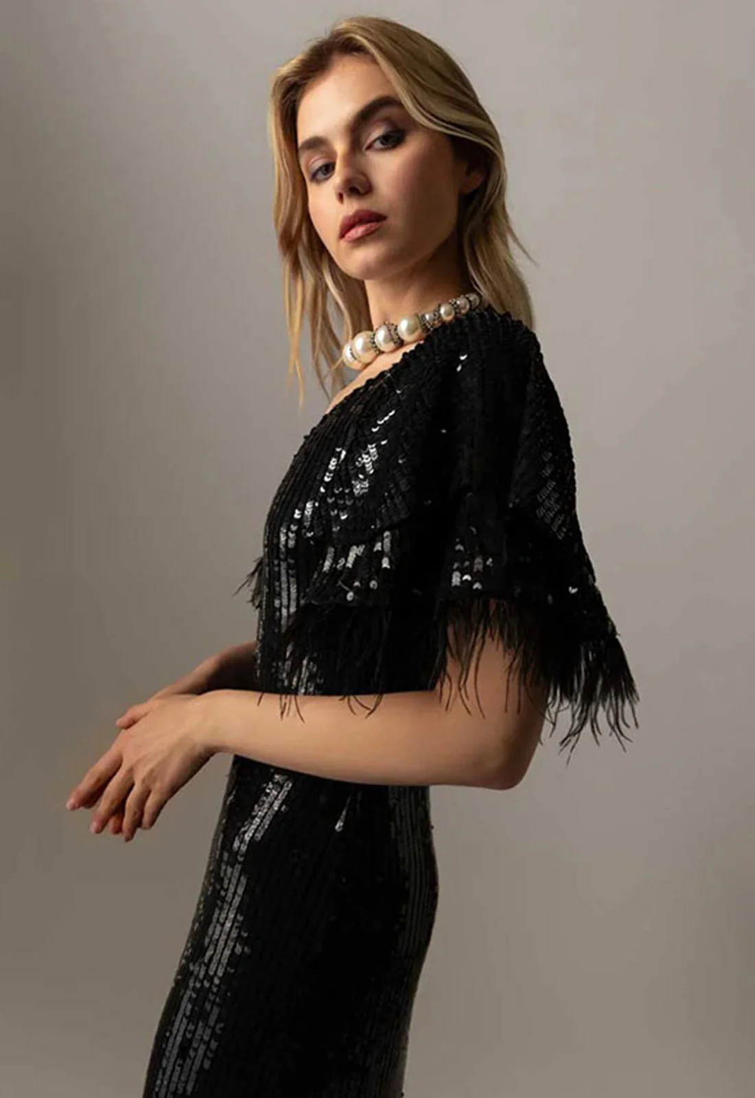Raishma Couture Black Selene Black Gown - Image 3