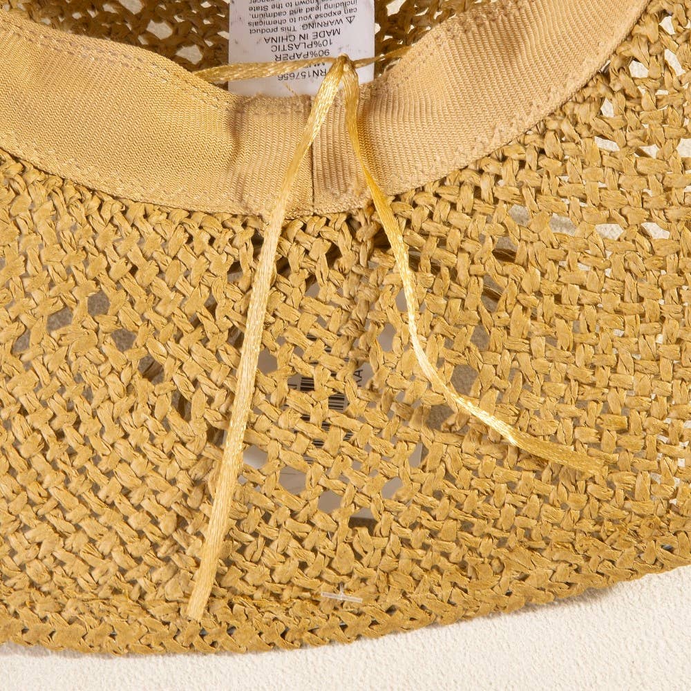 Soul Of Sita Beaded Strap Straw Cowboy Hat: Iv - Image 9