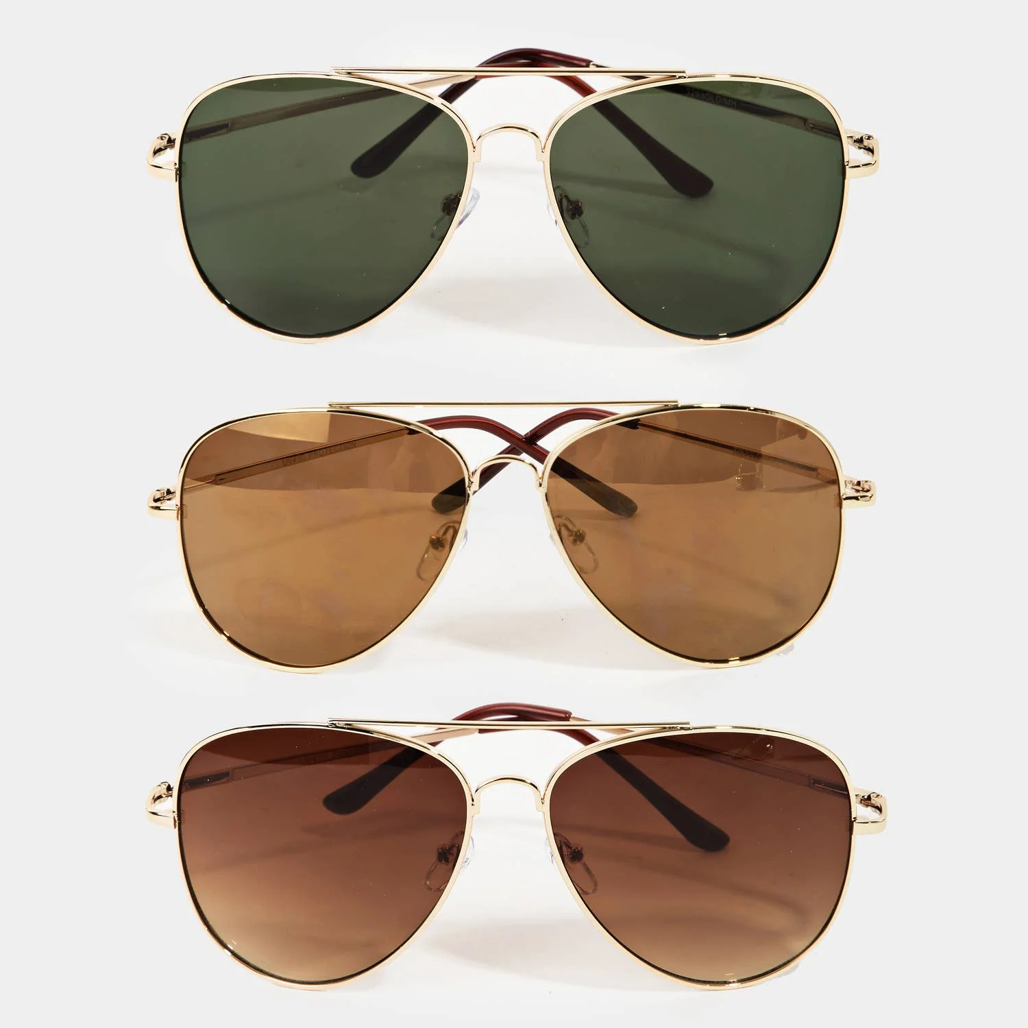 Soul Of Sita Double Bridge Aviator Sunglasses: Assorted