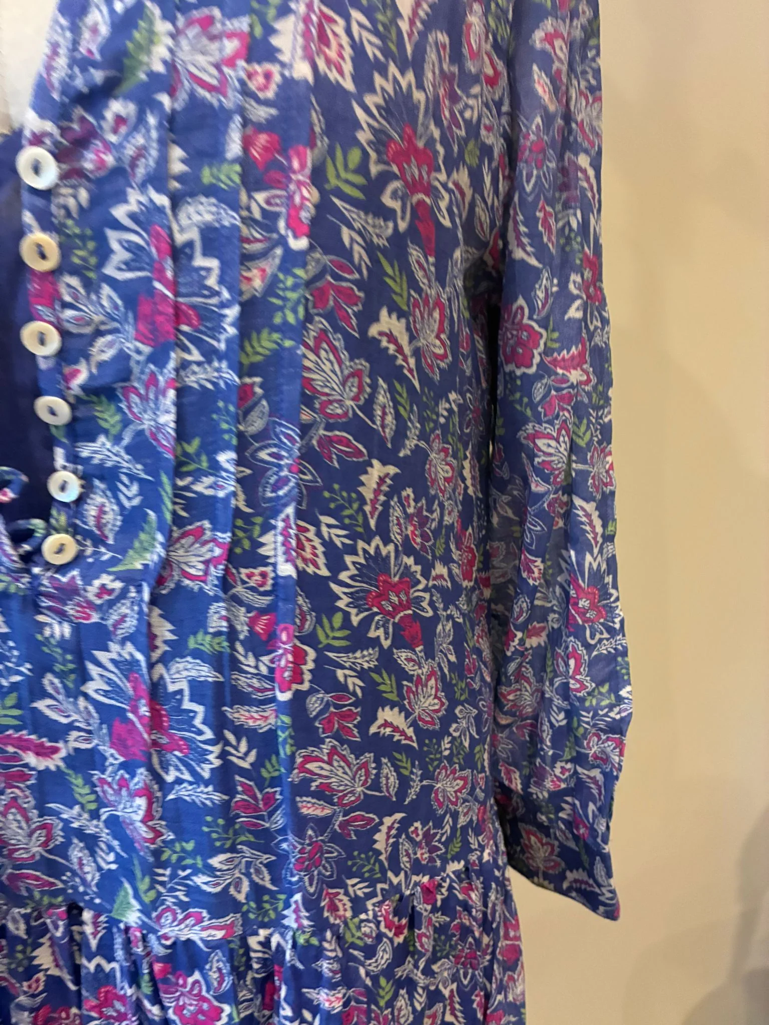 Soul Of Sita Inky Blue Cotton / Silk Mix Maxi Dress And Separate Under Vest. With Side Pockets. Beautiful Breathable Fabric. - Image 3