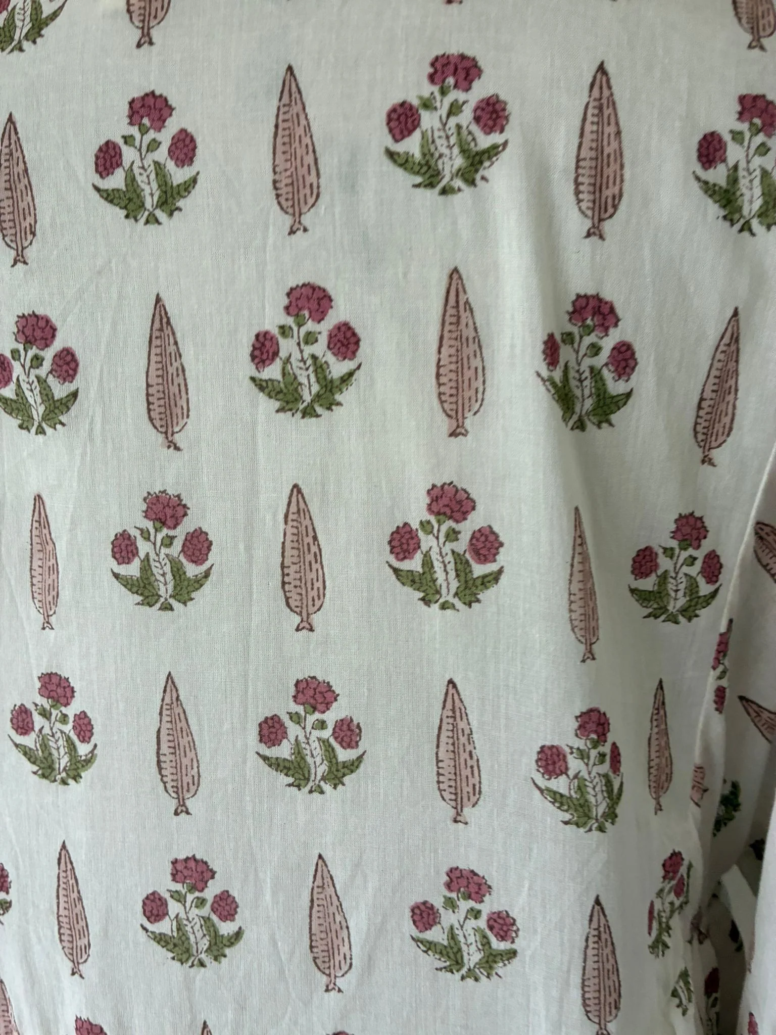 Soul Of Sita Lalita Cream Woodblock Print Maxi Dress 100% Cotton, Side Pockets And Border - Image 8