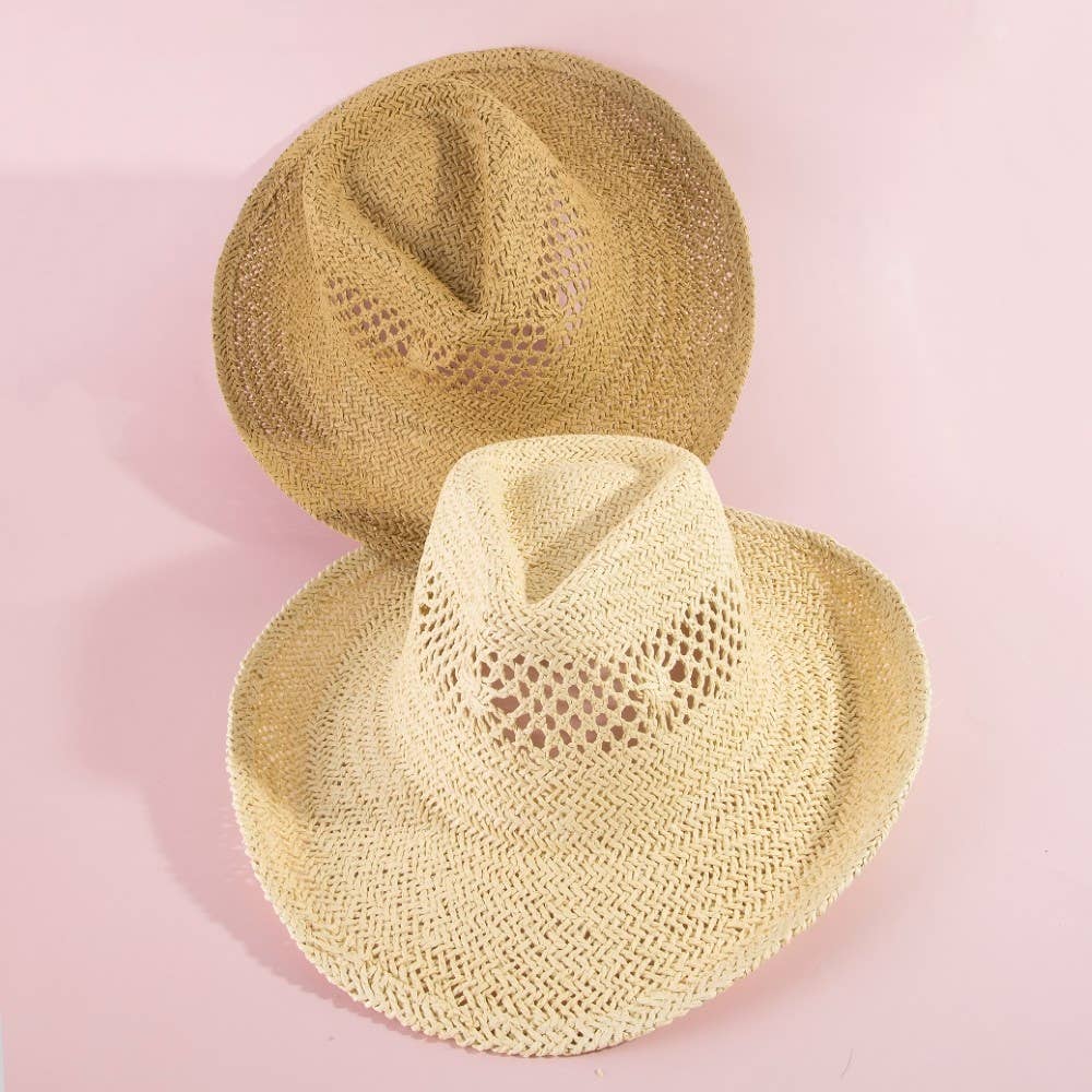 Soul Of Sita Natural Straw Cowboy Hat: Bei - Image 2