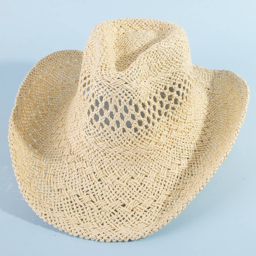 Soul Of Sita Straw Braid Western Cowboy Hat: Kh - Image 8
