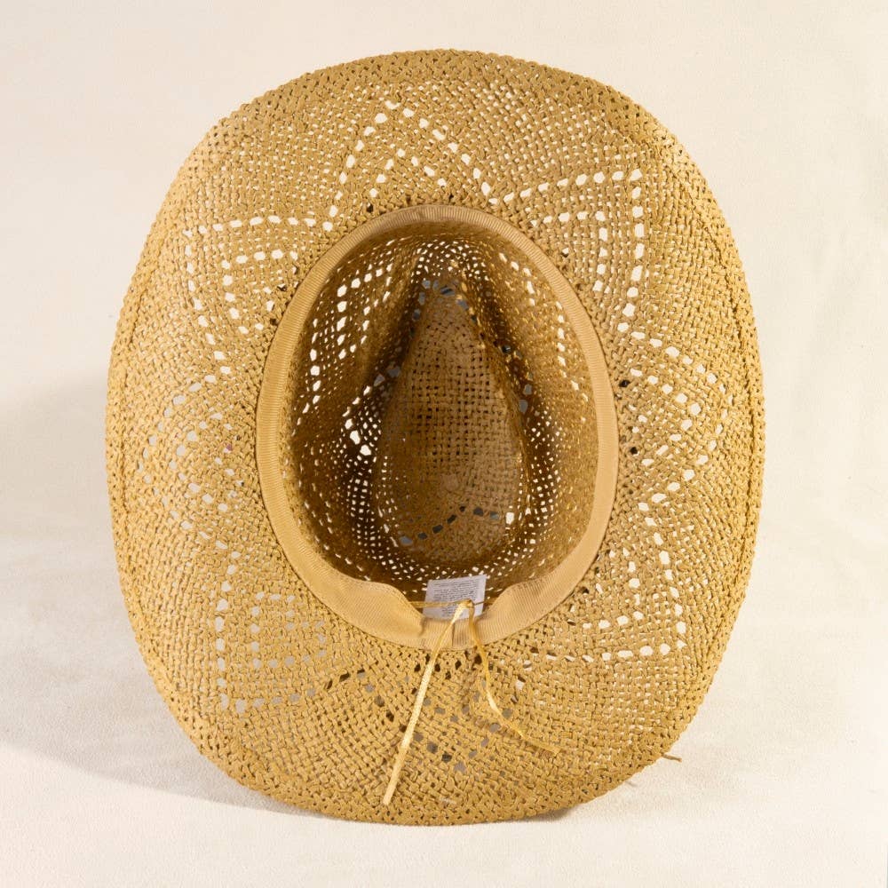 Soul Of Sita Thin Rope Strap Straw Cowboy Hat: Ka - Image 6
