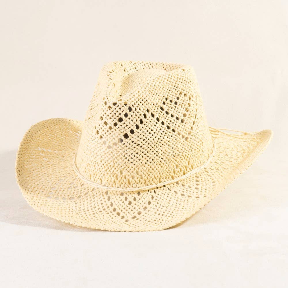 Soul Of Sita Thin Rope Strap Straw Cowboy Hat: Ka - Image 9