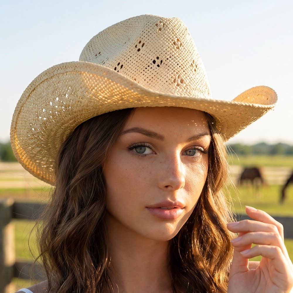Soul Of Sita Weave Summer Straw Cowboy Hat: Iv - Image 2