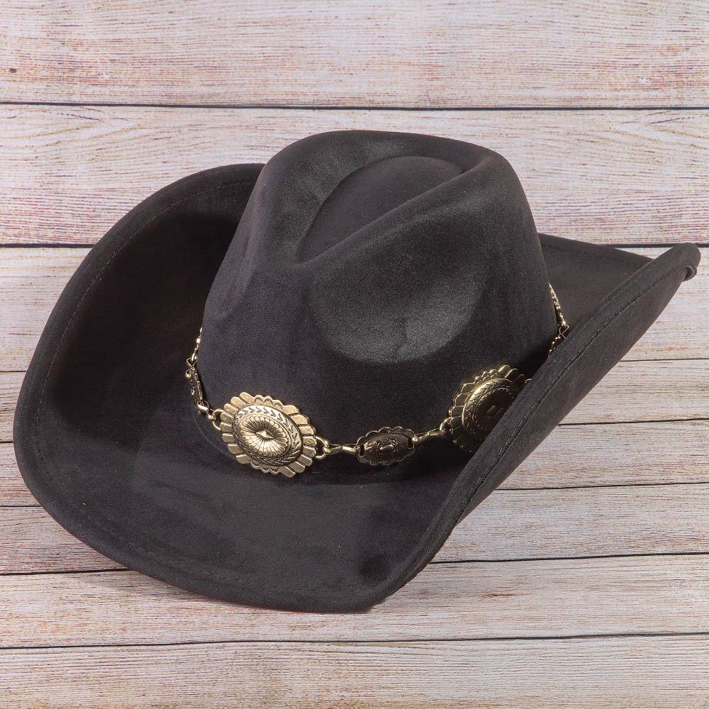 Soul Of Sita Western Concho Cowboy Hat: Dbr - Image 2