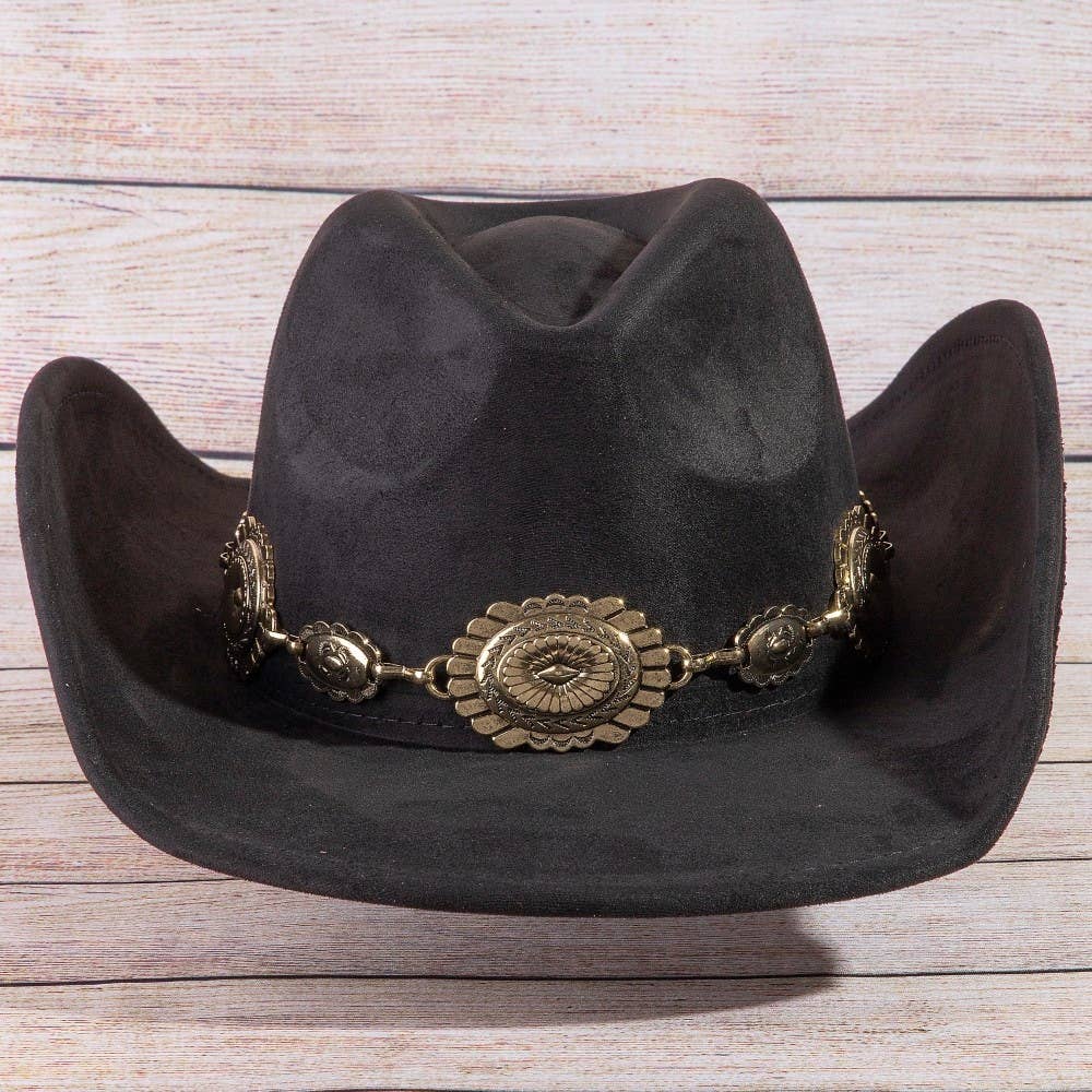 Soul Of Sita Western Concho Cowboy Hat: Dbr - Image 4