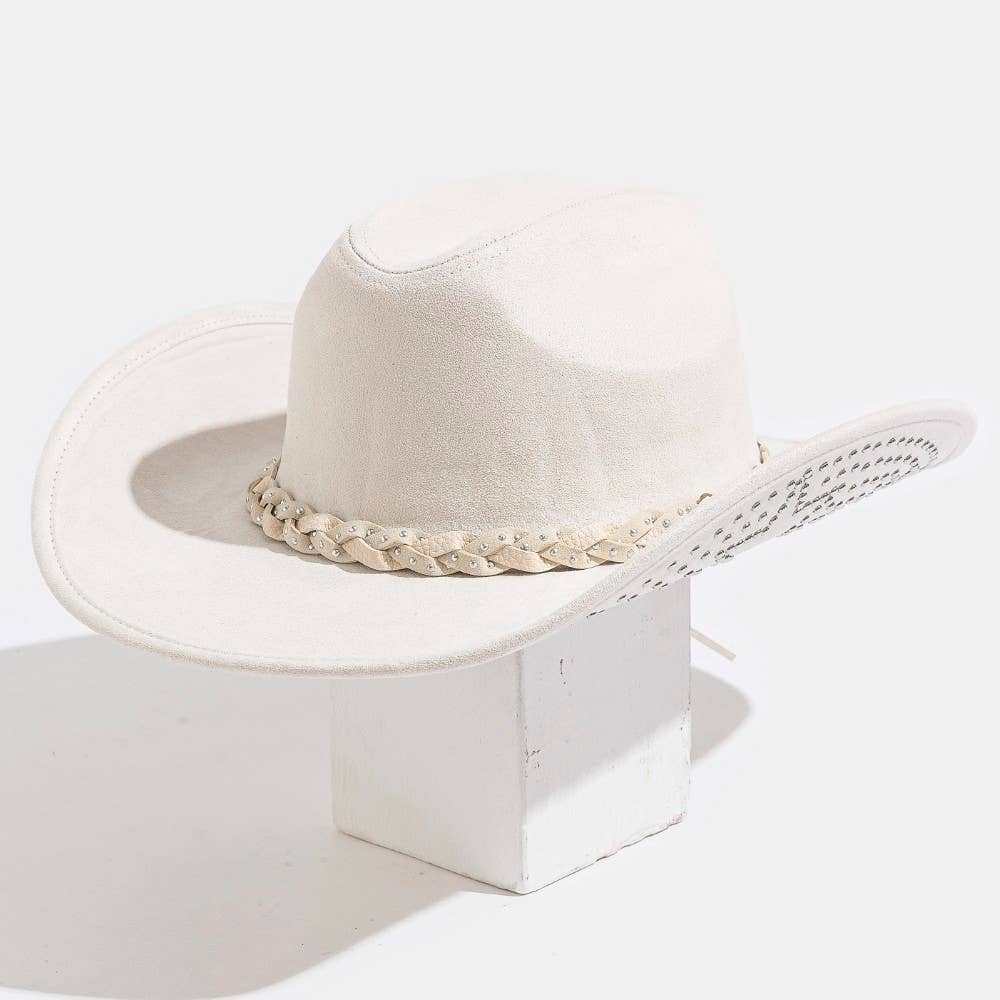 Soul Of Sita Western Studded Star Brim Cowboy Hat: Ka - Image 9