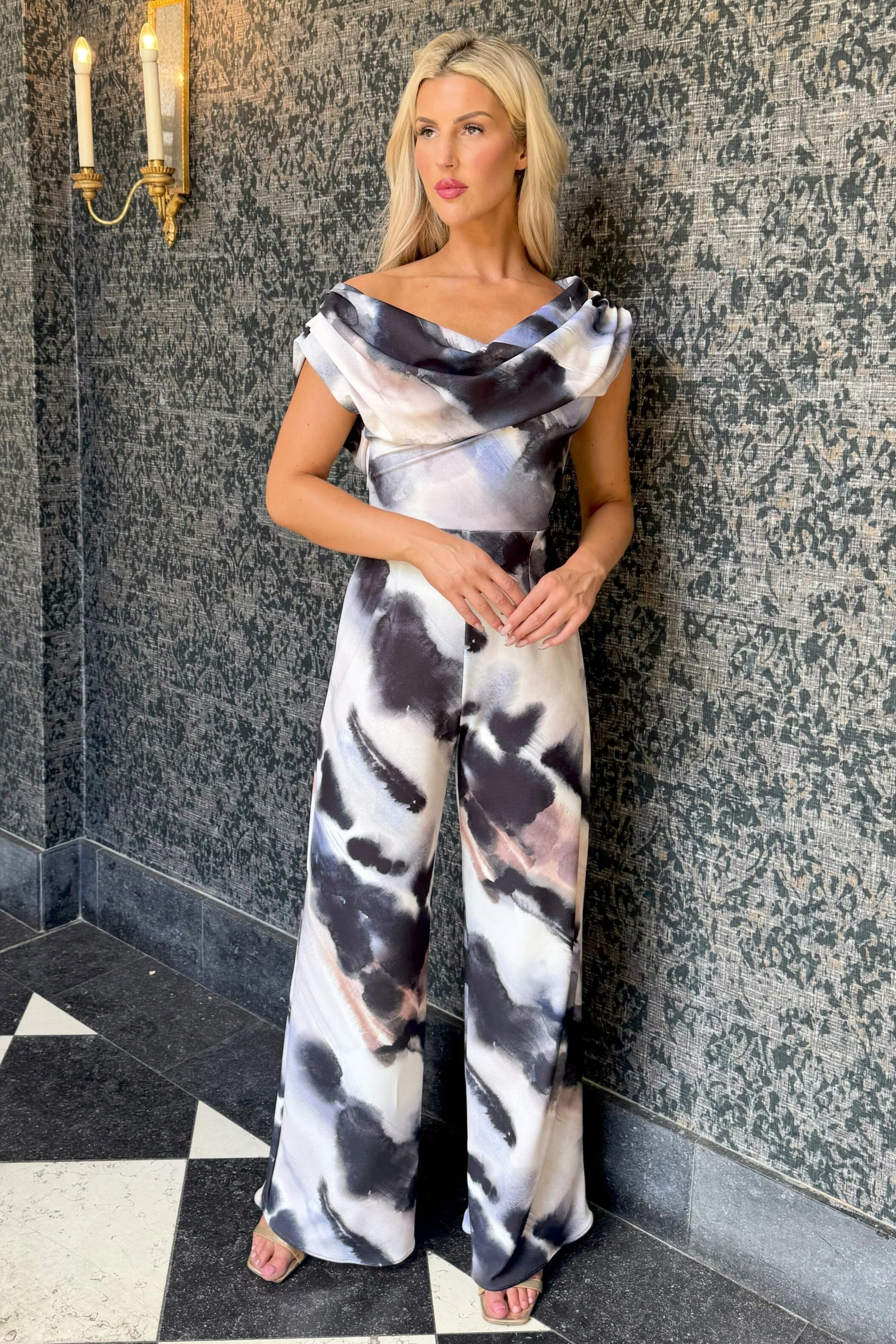 Atom Label Abstract Print Ss26 Venice Jumpsuit - Image 4
