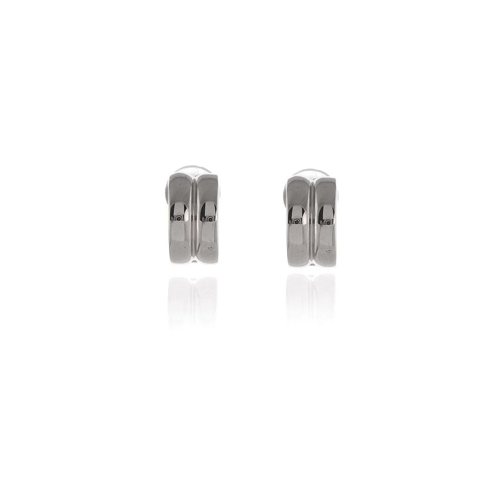 Cachet London Suzy Polished Silver Clip On Earrings