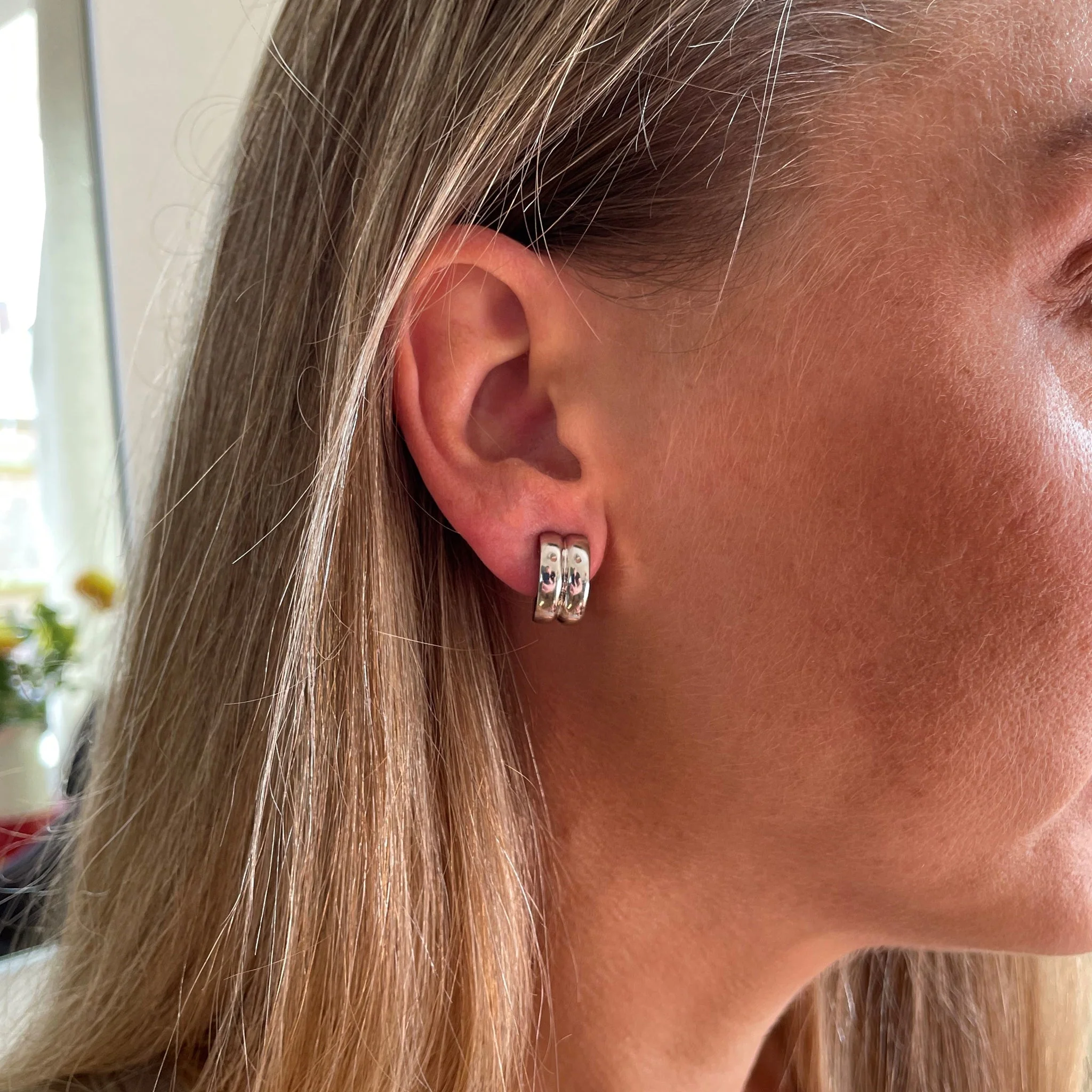 Cachet London Suzy Polished Silver Clip On Earrings - Image 11