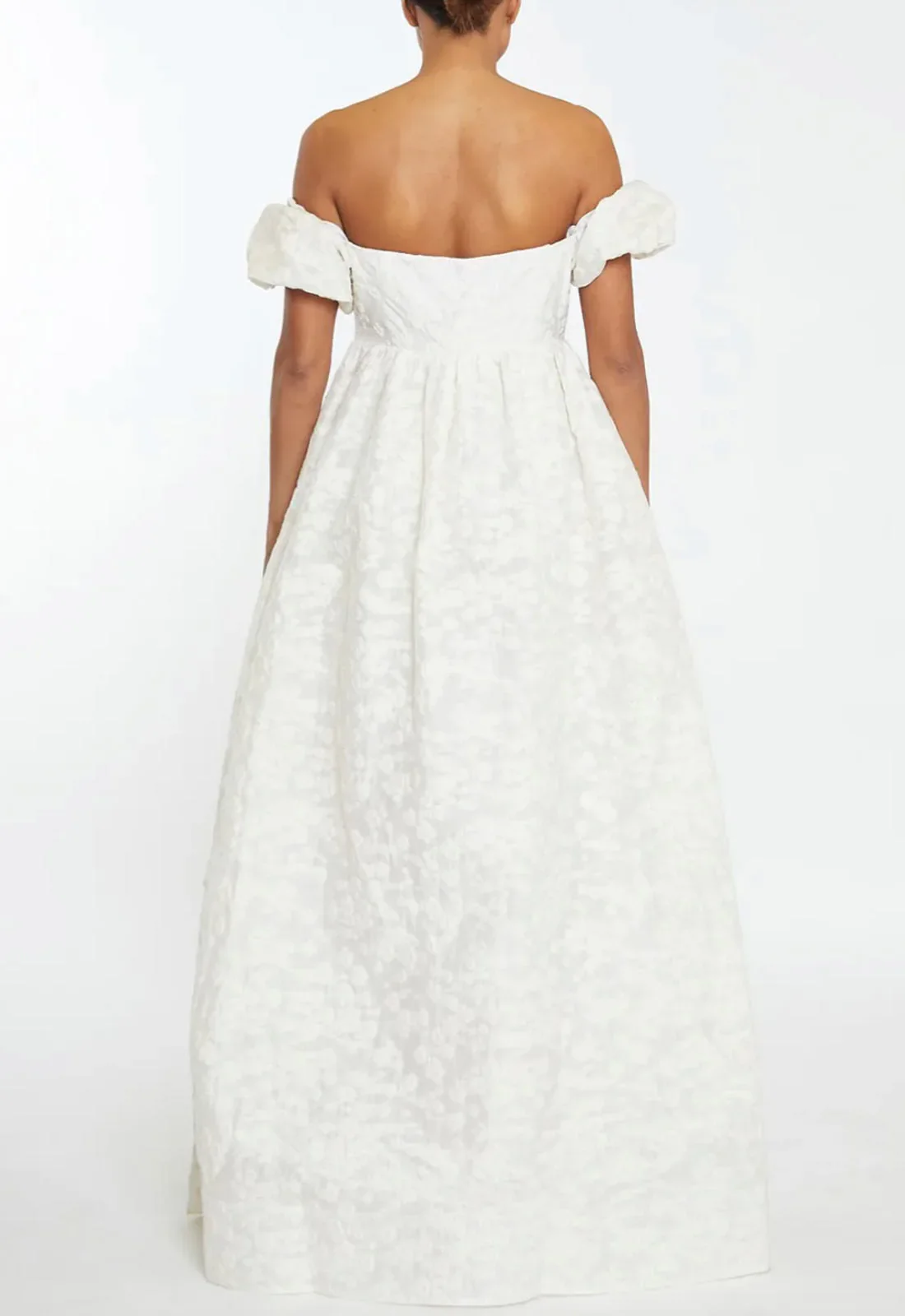 True Decadence Ava Cream Bardot Empire Line Maxi-Dress - Image 2