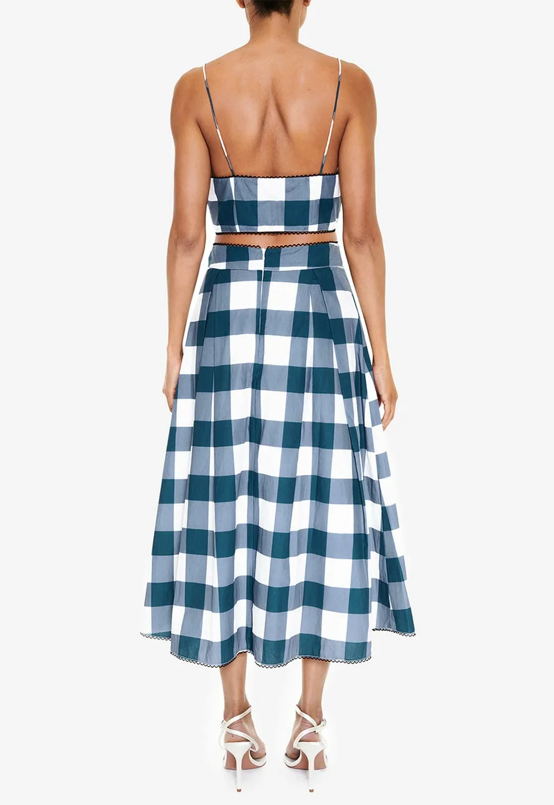 True Decadence Blue Checked Skirt - Image 2