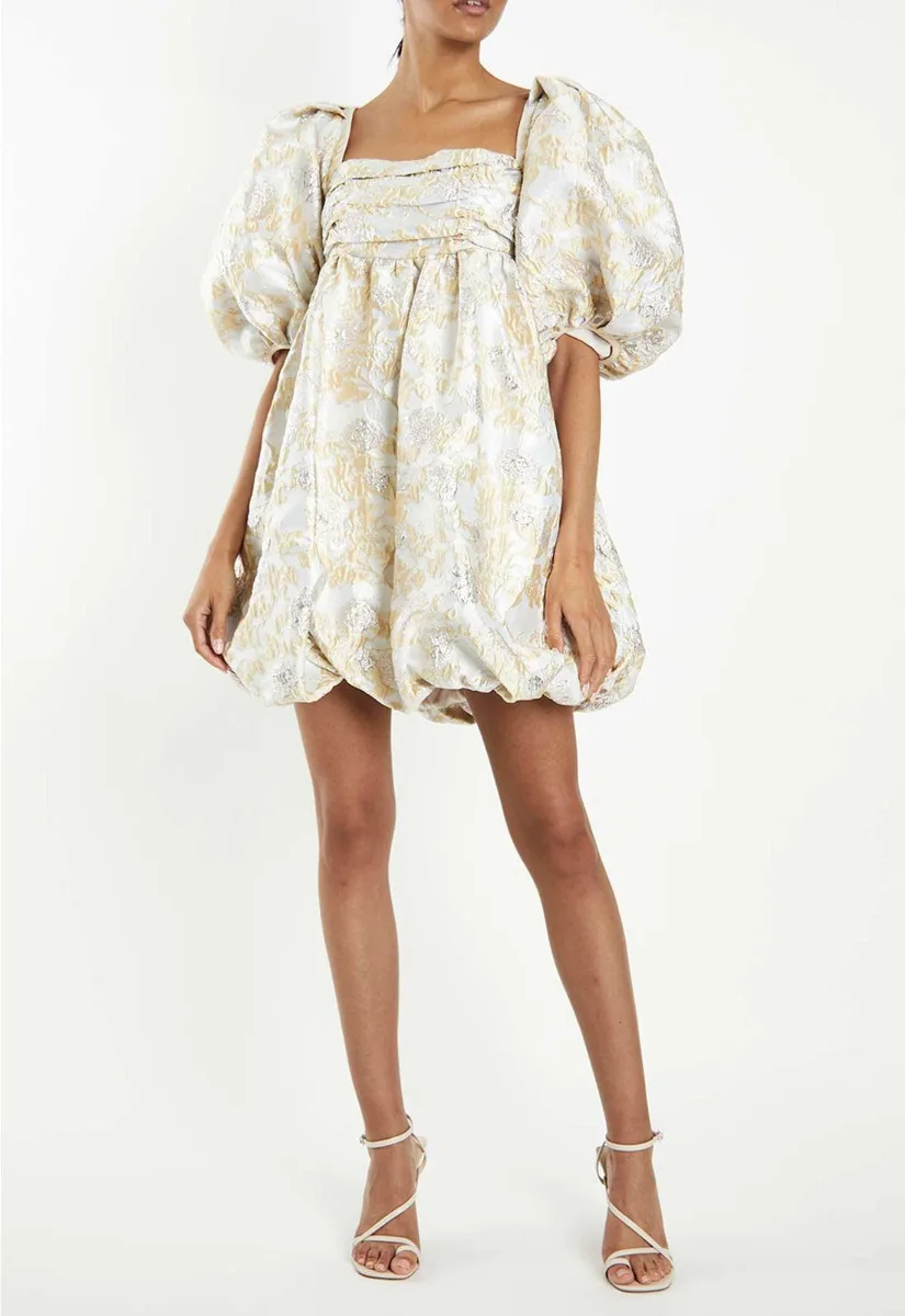 True Decadence Cream 80s  Mini Dress - Image 5