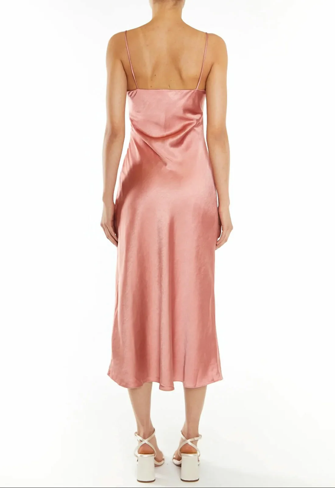 True Decadence Delphine Dusty Peach Midi Slip Dress - Image 3
