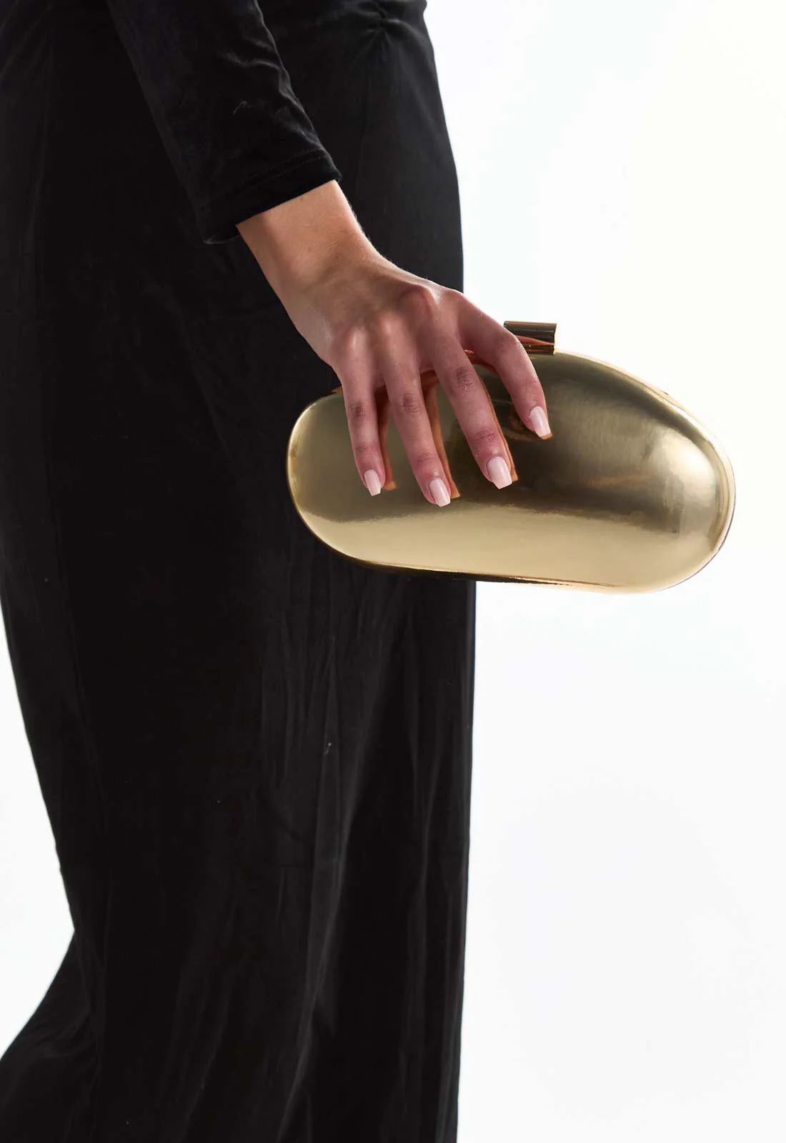 True Decadence Gold Molten Clutch