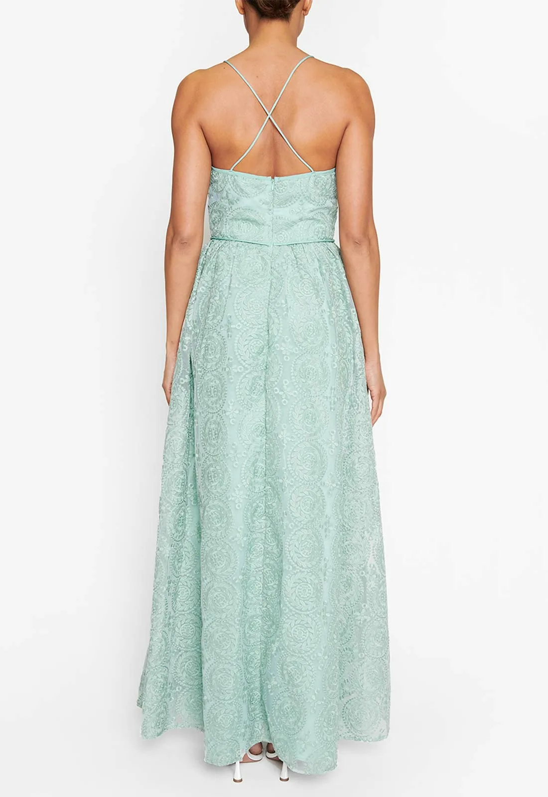 True Decadence Green Plunge Maxi Dress - Image 2