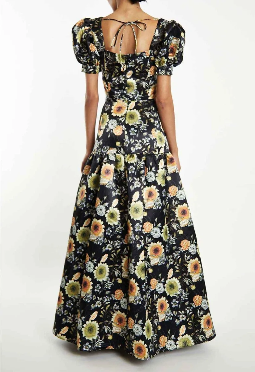 True Decadence Mustard Print Long Skirt - Image 6