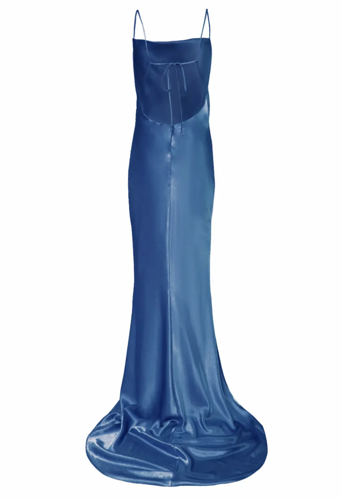 True Decadence Navy Satin Slip Maxi Dress - Image 7