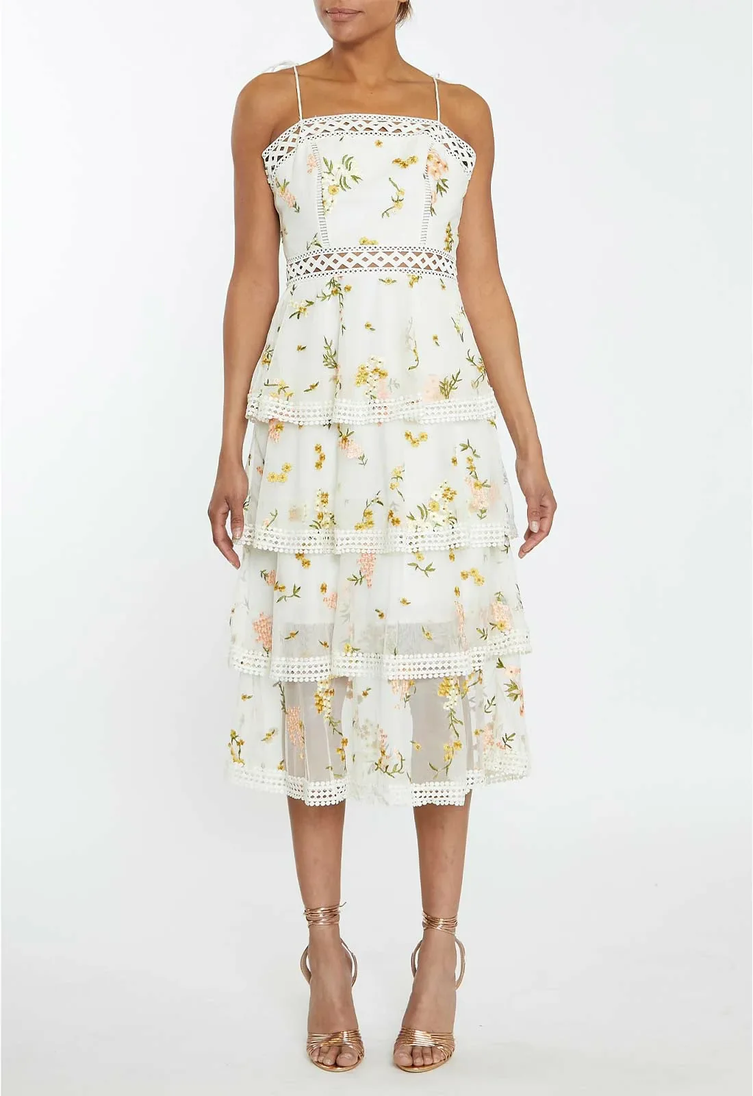 True Decadence Nude Pink Eva Lace Cocktail Dress - Image 3