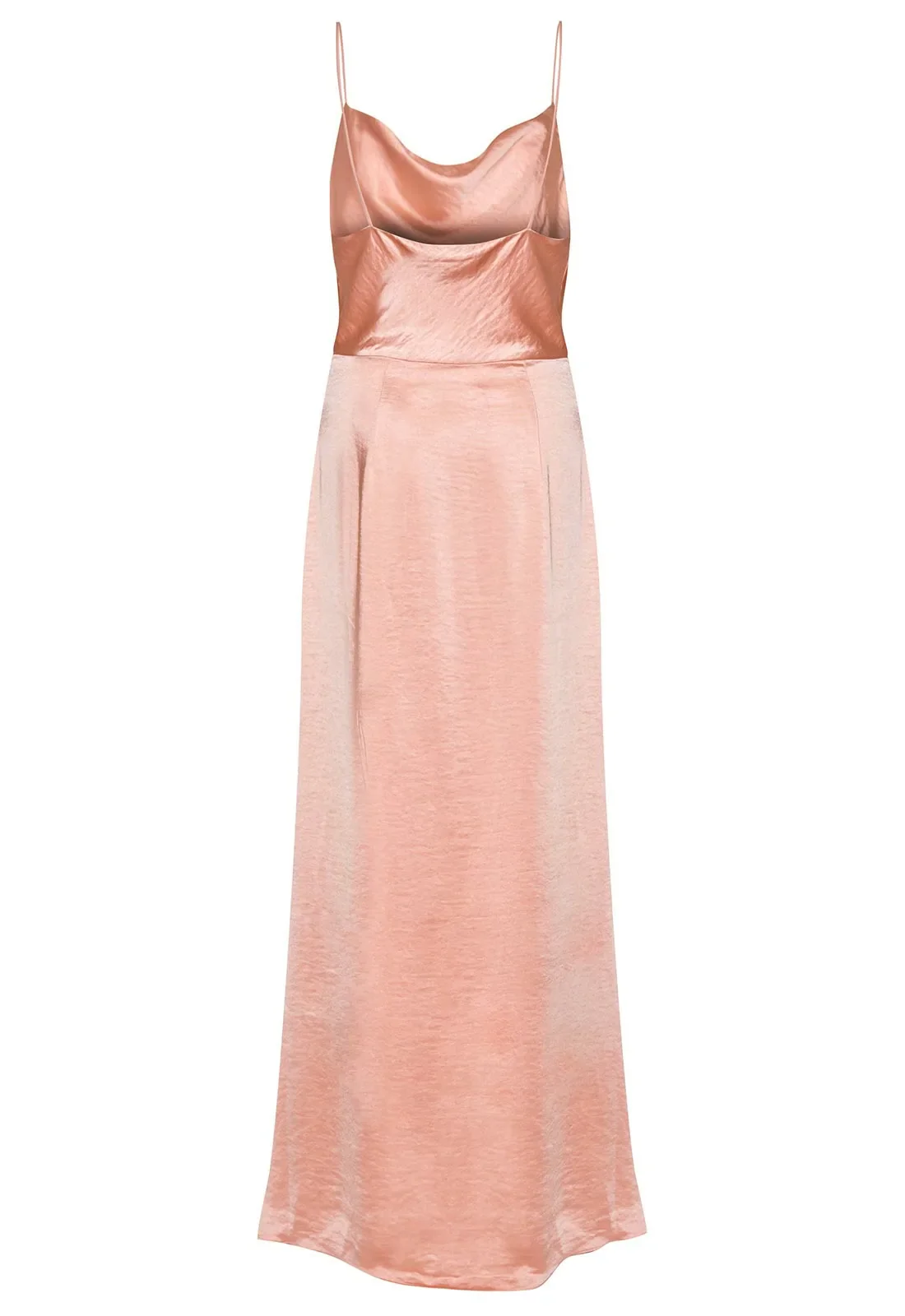 True Decadence Peach Satin Cowl Neck Maxi Dress - Image 4