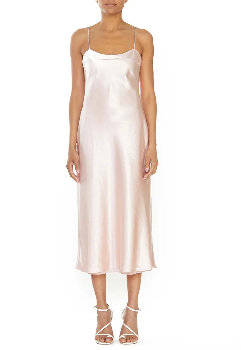 True Decadence Pink Satin Slip Dress - Image 4