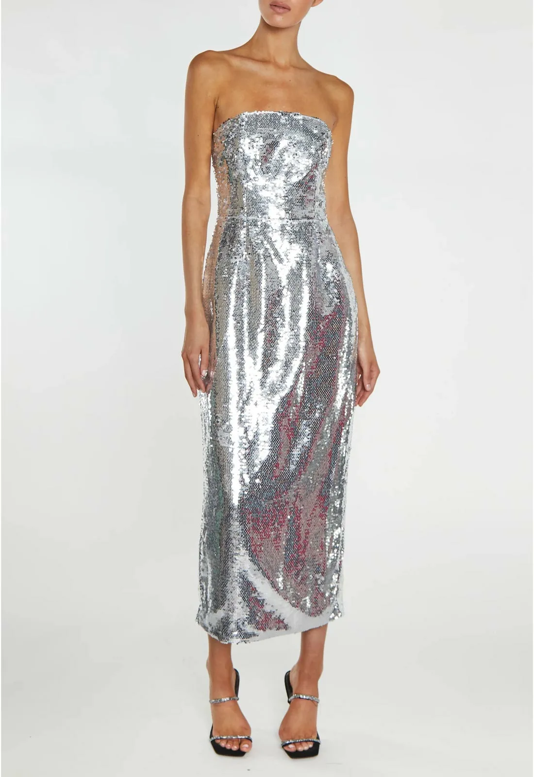 True Decadence Silver Paris Cocktail Dress - Image 3