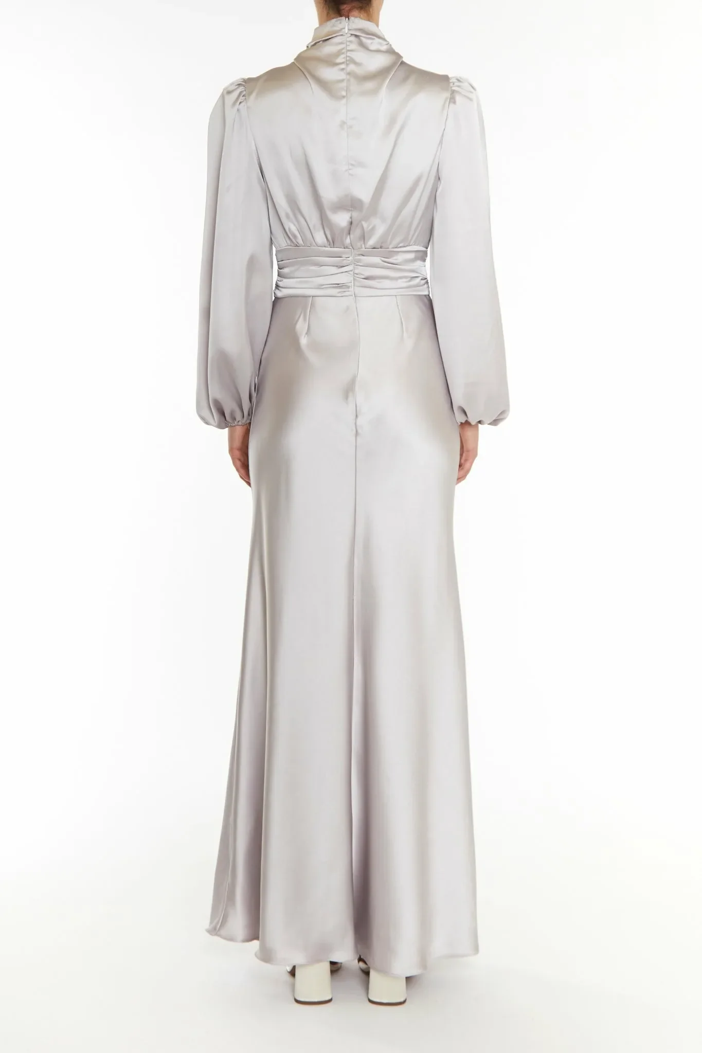 True Decadence Sutton Silver High Cowl-Neck Maxi Dress - Image 2
