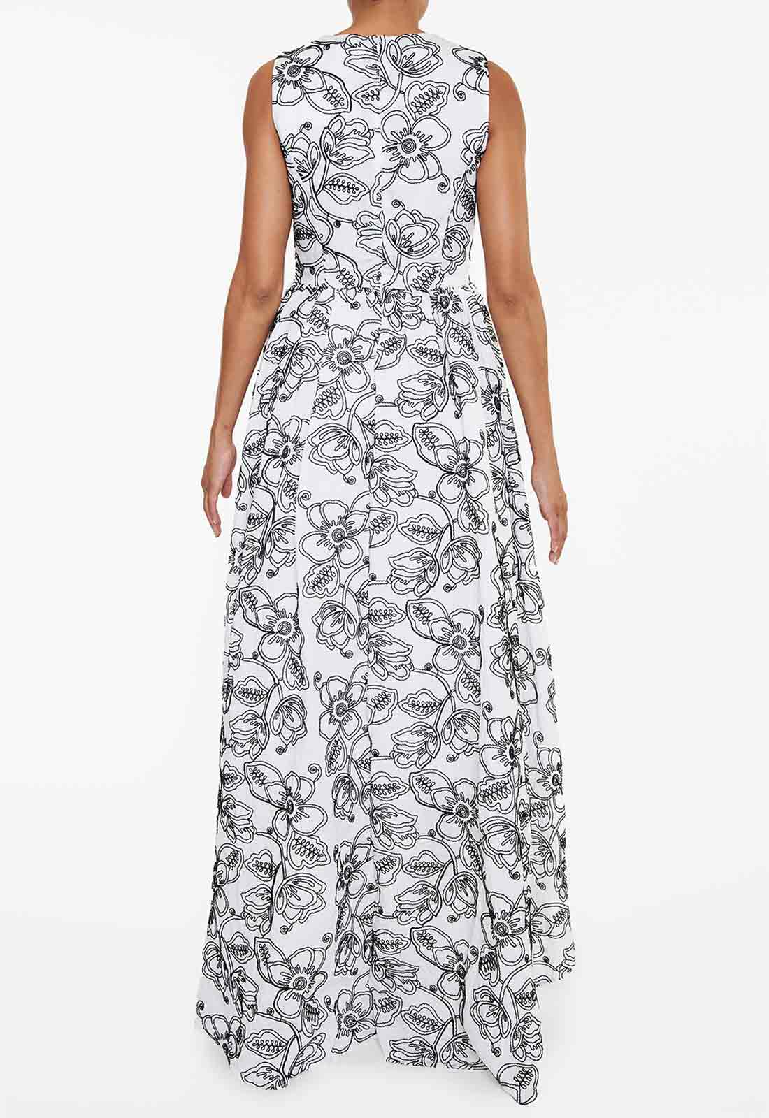 True Decadence White Corded Flower High Low Dress - Image 2