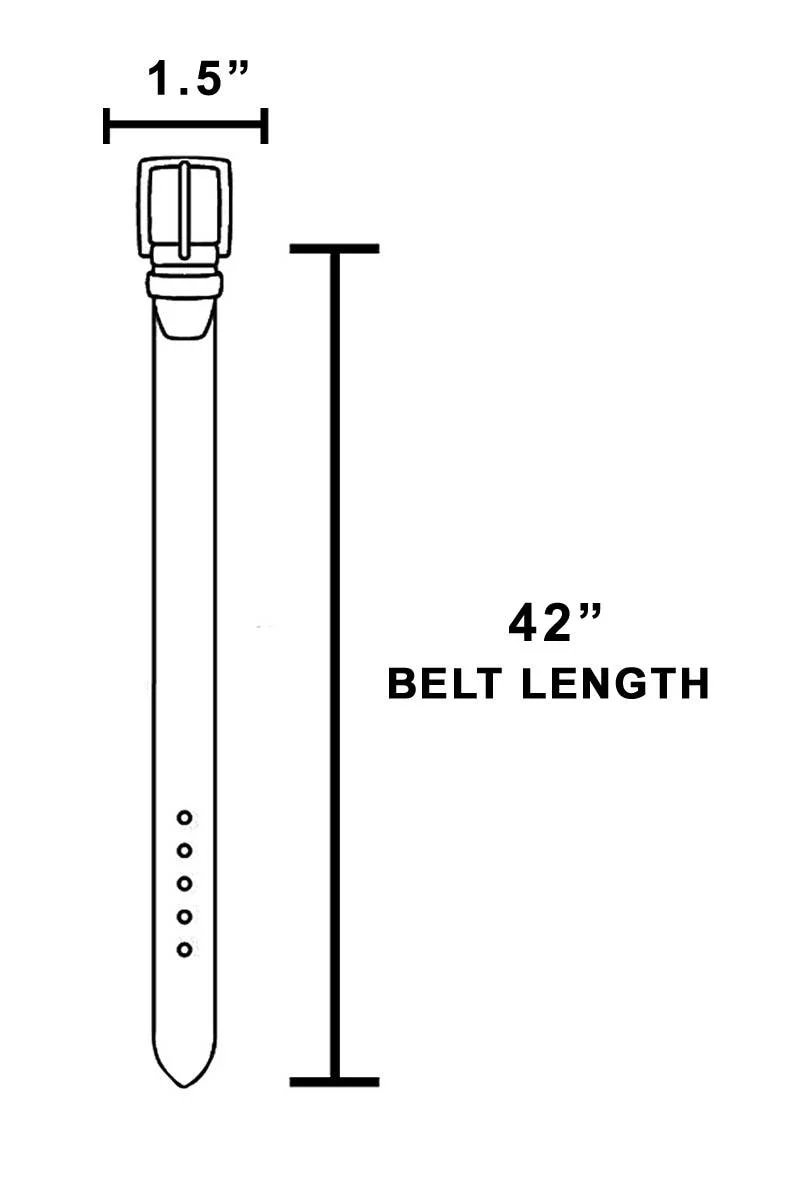 Western Boho Embroidered Pattern Vegan Leather Belt: BK - Image 2