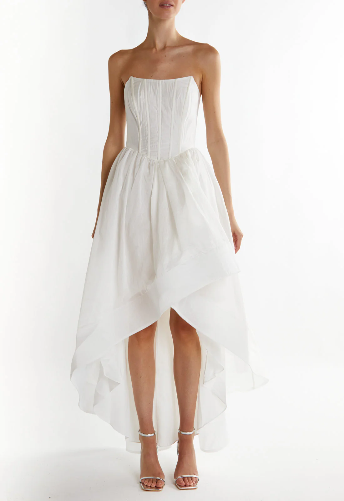True Decadence White Oaklynn Bandeau Maxi Dress