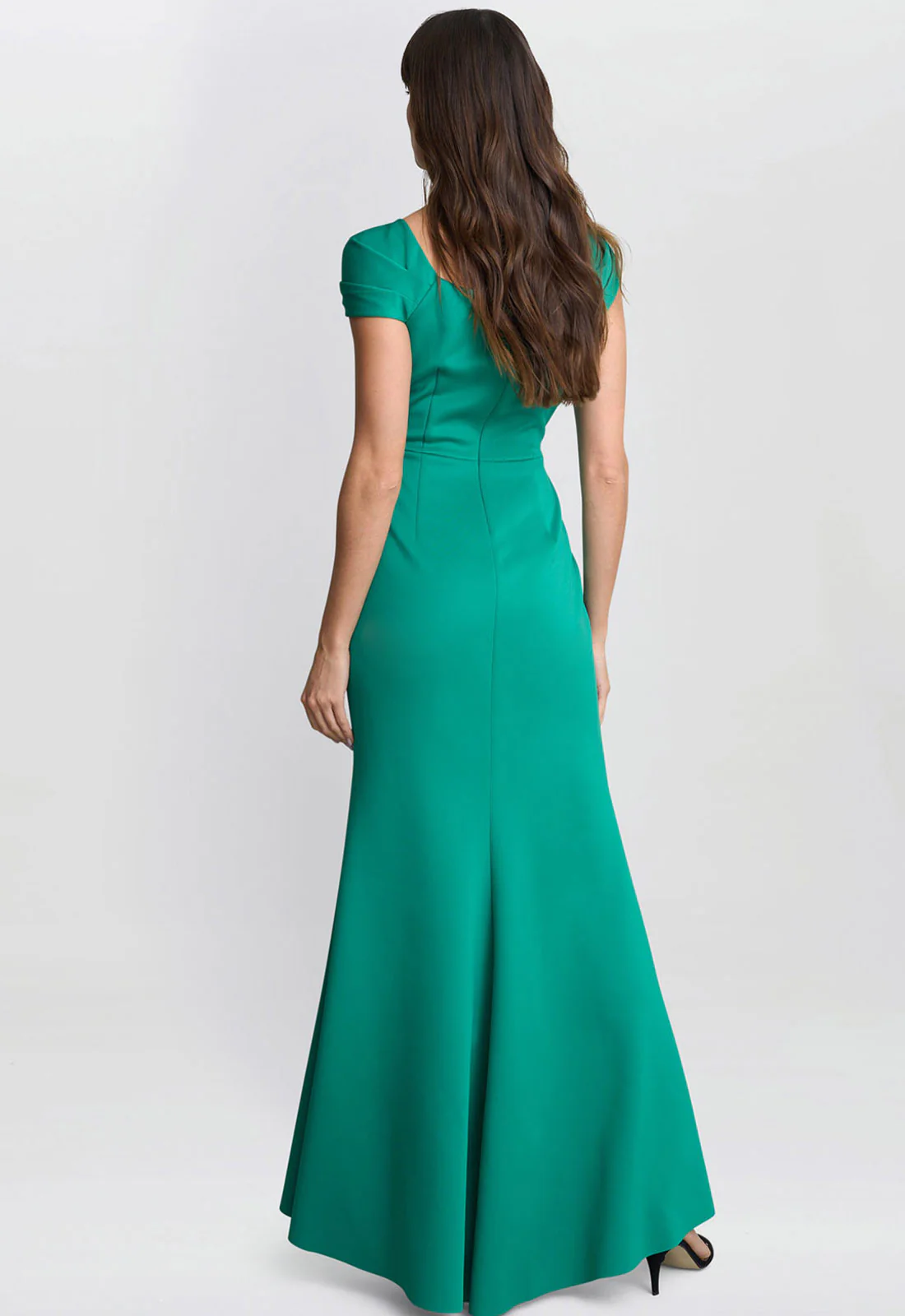 Gina Bacconi Green Jade Willow Twist Knot Maxi Dress - Image 3